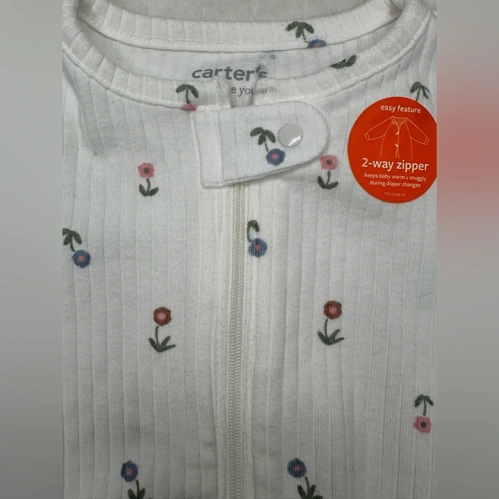 Carter's Just One You Baby Girls Size 3 Months Long Sleeve Footed Pajama Set 2pc